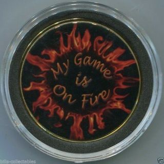 My Game Is On Fire - Poker Spinner - Card Guard Cover Protector
