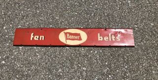 Old Metal Fan Belt Banner Sign