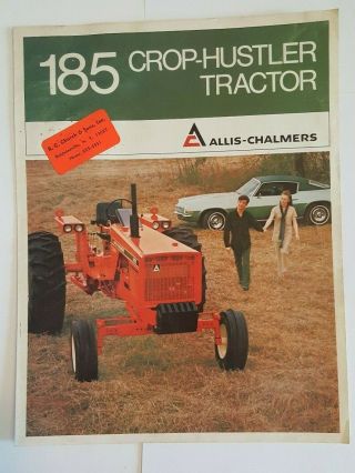 1970 Ac Allis Chalmers 185 Crop Hustler Diesel Tractor Sales Brochure