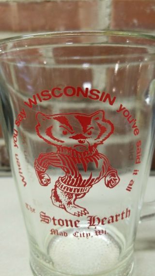 Vintage 1970 ' s Madison Wisconsin Bucky Badger Stone Hearth Beer Pitcher 2
