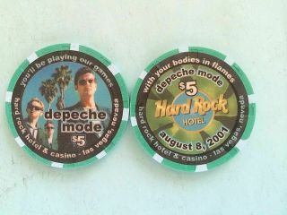 Hard Rock 2001 Depeche Mode $5 Casino Chip - Mint/new