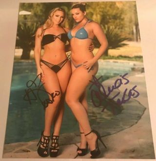Aj Applegate & Alexis Texas Porn Star Dual Signed Autographed 8x10 Photo W/proof