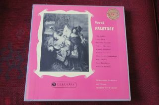Herbert Von Karajan Verdi Falstaff 1961 `rare` Stereo 3xlps Blue/silver,  Books