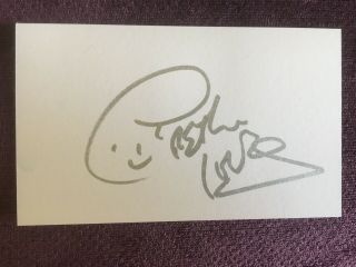 Aretha Franklin Hand Signed Autograph Card Singer