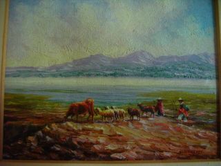 Set of 5 oil paintings by Oswaldo Moncayo,  master painter 9