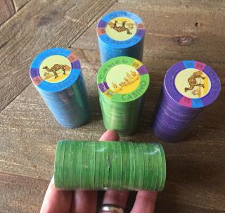 5 Rolls - Camel Collectible Clay Poker Chips In The Usa Casino