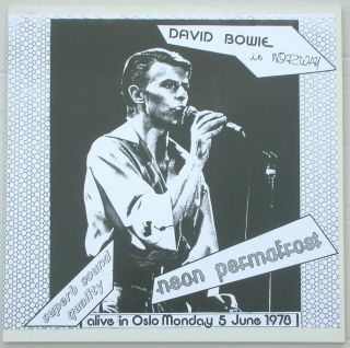 David Bowie – Neon Permafrost - Oslo,  Norway,  June 1978,  Color Vinyl Lp,  Poster
