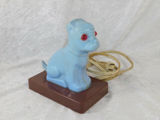VTG 1960 ' s ENGLISH BULLDOG Dog Plastic Childs Childrens Night Light 4