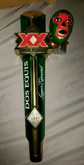Dos Equis Xx Lager Especial Tap Handle.  [1 Luchador Topper
