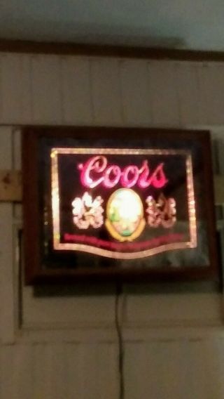 Vintage Coors Light Beer Advertising Bar Sign