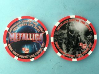 Hard Rock Metallica Guitar $5 Casino Chip - Mint/new