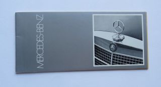 1972 Mercedes Benz Brochure 220 250 280 300 350 Vintage