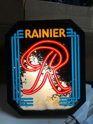 Vintage Beer Sign; Rainier Brewing Co. ,  Seattle;,  Non - Neon; Fast S&h
