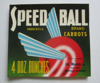 Of 100 Old Vintage - Speed Ball Carrot - Labels - Holtville Ca.
