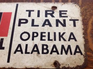 Uniroyal Tire Plant,  Opelika Alabama Steel License Plate,  Vintage 2