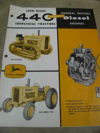 John Deere 440 Detroit Diesel Tractor Crawler Sales Brochure