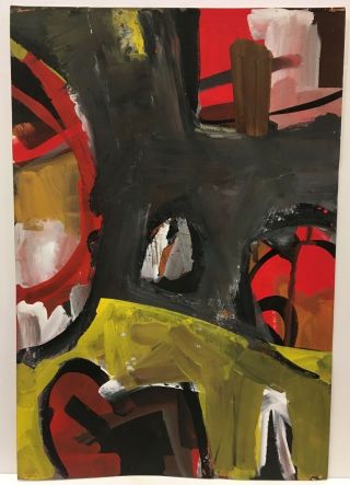 Sidney Gross 1921 - 1969 Abstract Gouache On Heavy Paper C 1950 