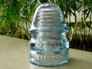 Strong Steel Blue Cd 134 W.  F.  G.  Co.  Denver,  Colo Signal Glass Insulator