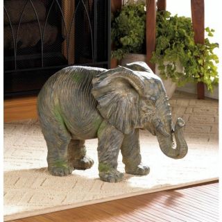 Large Elephant Statue Accent Safari Animal Indoor Outdoor Decor 10017916