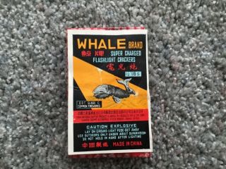 Vintage Chinese Firecracker Label Whale Brand (50) ; No Cracker Fcp232