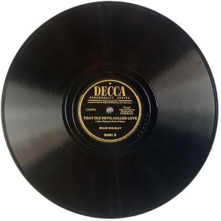 BILLIE HOLIDAY: Lover Man US Decca 23391 Jazz Vocals Personality 78 E - 4