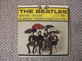 The Beatles 4 By The Beatles Ep W/ps John Lennon Paul Mccartney Us Bidders Only