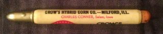 Crows Hybrid Farm Corn Fertilizer Advertising Bullet Pencil Milford IL Salem IA 2