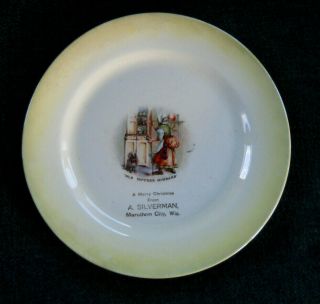 Vtg.  Marathon City,  Wis.  Wi Wisconsin Advertising Plate,  Old Mother Hubbard