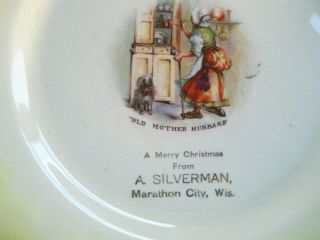 Vtg.  MARATHON CITY,  Wis.  WI Wisconsin Advertising Plate,  Old Mother Hubbard 2