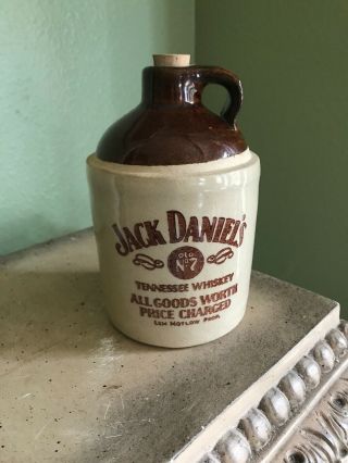 Jack Daniels Old No.  7 Tennessee Stoneware Whiskey Jug W/ Brown Lettering