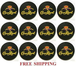 Crown Royal Black Canadian Whisky Set Of 12 Bar Top Spill Mat Coasters