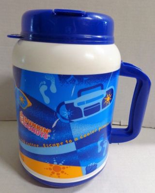 Whirley Dunkin Donuts 64 Oz Cold Travel Mug Cup Blue Summer