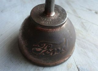 Antique Ford Oil Can Patent 1908 Vintage Automotive Thumb Oiler Model T