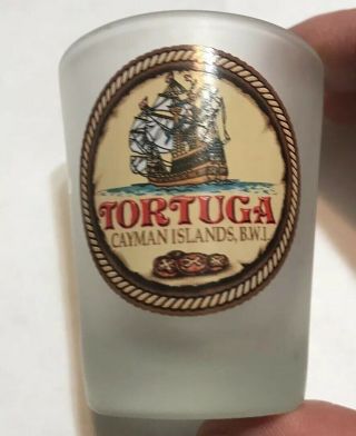 Vintage Rare Tortuga Rum Cayman Islands Bwi Shot Glass
