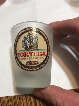 Vintage Rare Tortuga Rum Cayman Islands BWI Shot Glass 2