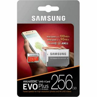 Samsung Evo Plus 256gb Microsd Micro Sdxc C10 Flash Memory Card With Adapter &08