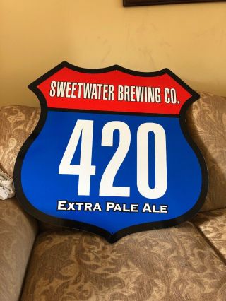 Sweetwater Brewing Company 420 Beer Metal Tin Sign Highway 30 " X 30 " Huge