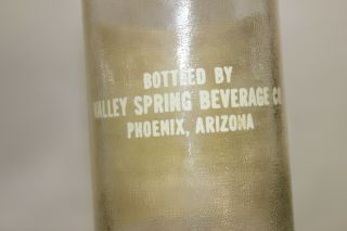 Valley Spring Beverages Soda Bottle,  Phoenix,  Arizona 1952 4