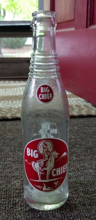 Rare Old Big Chief Beverages (coca - Cola) 10oz Acl Bottle.  Falls City,  Nebraska
