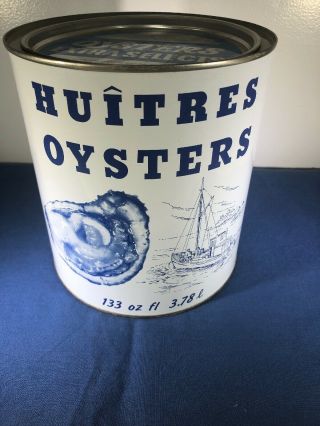 Vintage Oyster 1 Gallon Can Madison Seafood Co Madison Md 116 Extra Selects Lid