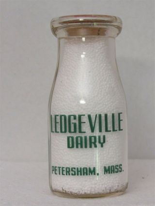 Trphp Milk Bottle Ledgeville Dairy Petersham Ma Worcester County Old Truck Pic
