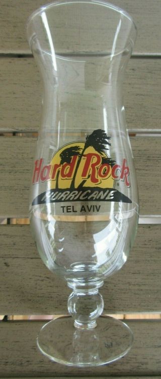 Hard Rock Cafe Hurricane Glass Tel Aviv - Very Rare Closed Cafe Retired Logo