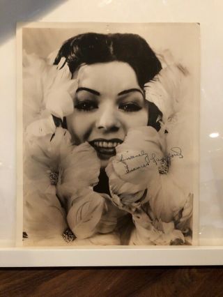 Vintage Frances Langford Autograph Photograph Entertainer / Singer 1930’s 8x10