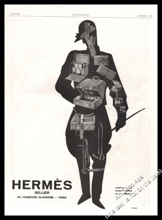 1928 Hermes Paris Luxury Items Art Deco Vintage Print Ad Reserved - Z1
