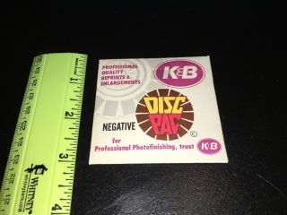 Vintage K & B Drug Store Orleans Katz Besthoff Film Photo Negative Disc K&b