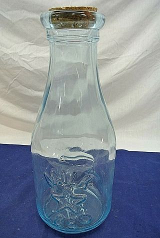 Vintage Giant,  4 Gallon 1890 Milk Bottle,  Cork Sealer,  Embossed Star,  Cow