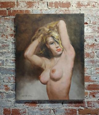 Pal Fried - A Nude Female Portraits - Oil Paintings