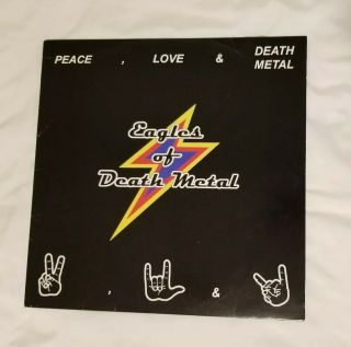 Eagles Of Death Metal Peace Love & Death Metal Pink Marble Vinyl 1st Pressing Lp