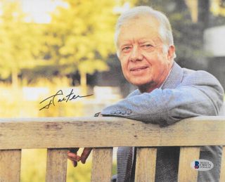 President Jimmy Carter Signed 8x10 Georgia Photo Autographed Beckett Bas A