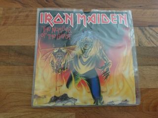 Iron Maiden : Number Of The Beast 7 " Red Vinyl Single 45 (1982)